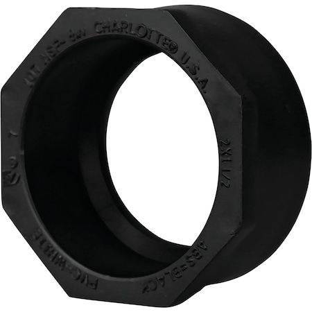 Charlotte Pipe And Foundry 2 In. Spigot x 1-1/2 In. Hub Reducing ABS Bushing ABS 00107  0800HA